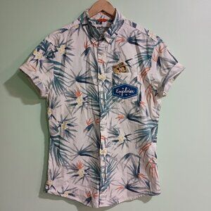 Tropical Print Button Down